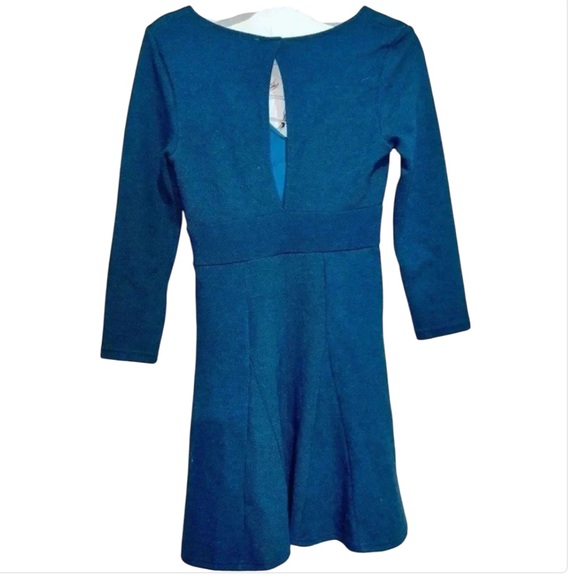 Free People Heartstopper Fit & Flare Teal
Keyhole Back Sweater Skater Dress S - Picture 2 of 6